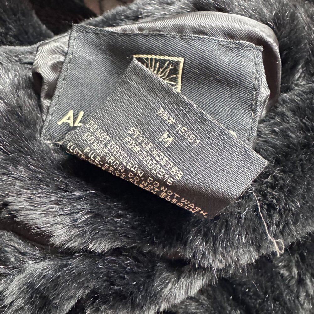 Alpine Studio Faux Fur Black Jacket - size Medium - Picture 5 of 6